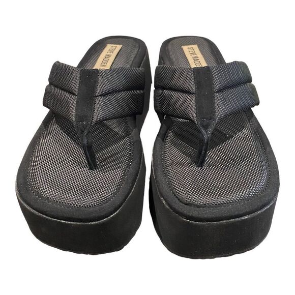 NEW iin Box Steve Madden x Urban Outfitters Contempo Black Platform Sandals - Picture 4 of 6